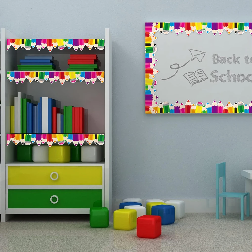 Rolling Pencil Border Trim Vibrant Classroom Displays Effortlessly Classrooms Classroom Decor