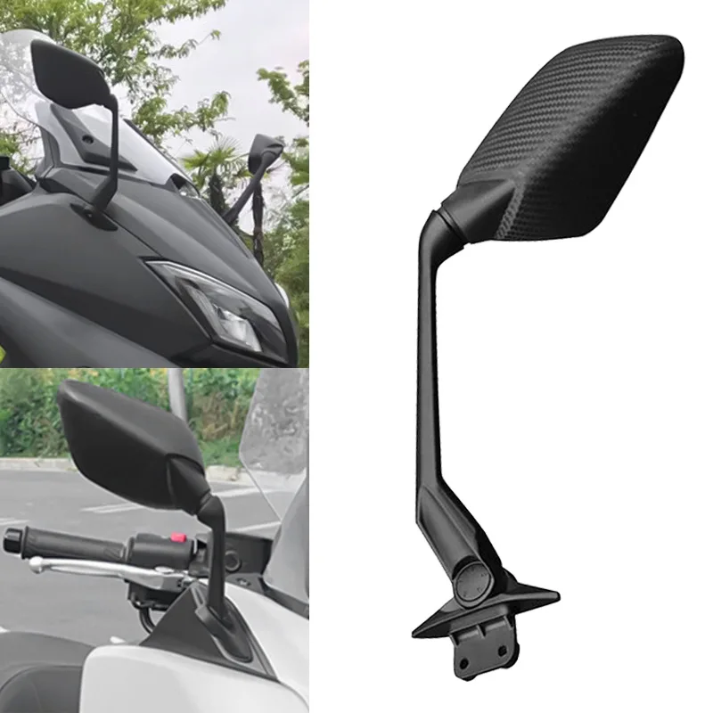 ياماها TMAX530 2012-2018 مرايا جانبية، مجموعة مرآة قابلة للتعديل مضادة للاهتزاز، استبدال رؤية زاوية واسعة، مناسبة للترباس المباشر
