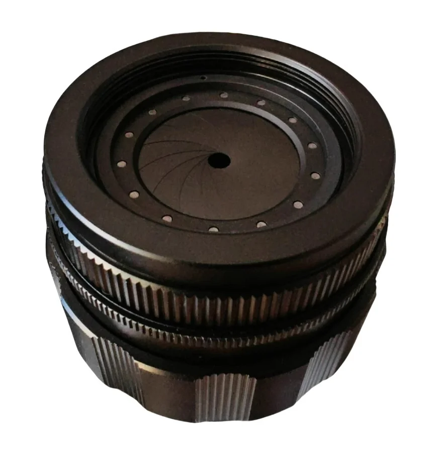 Adjustable Aperture Iris Diaphragm Camera Lens Control Light Pass Module Retrofit Field Depth Adapter for DIY Modification Fan