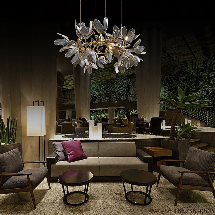 Lámpara LED de diseño elegante, decoración interior, vestíbulo de Hotel, escalera, techo, proyecto personalizado