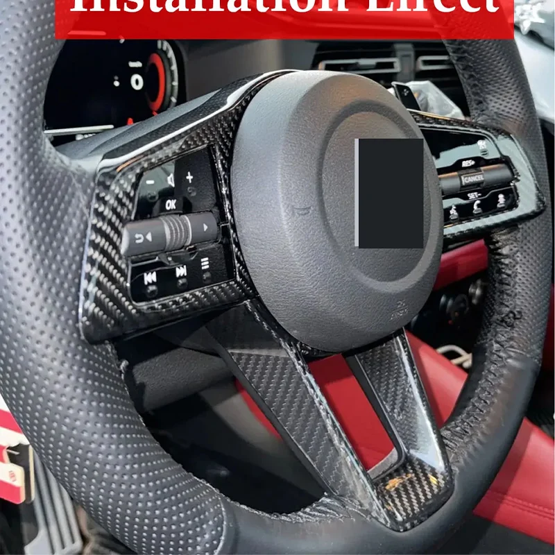 

Real Dry Carbon Fiber For Nissan Fairlady Z RZ34 400Z 2023+ Car Interior Steering Wheel Button Trim Cover Frame Panel Decoration