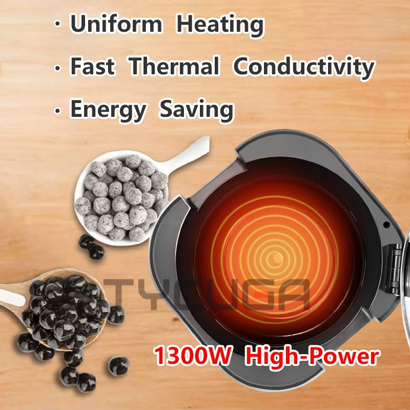 Коммерческая плита для тапиоки, 9 л, жемчужная плита, пузырьковый чай, жемчужный подогреватель, кастрюля Таро, шарик/саго/красная фасоль, машина с антипригарным покрытием, 110 В/220 В