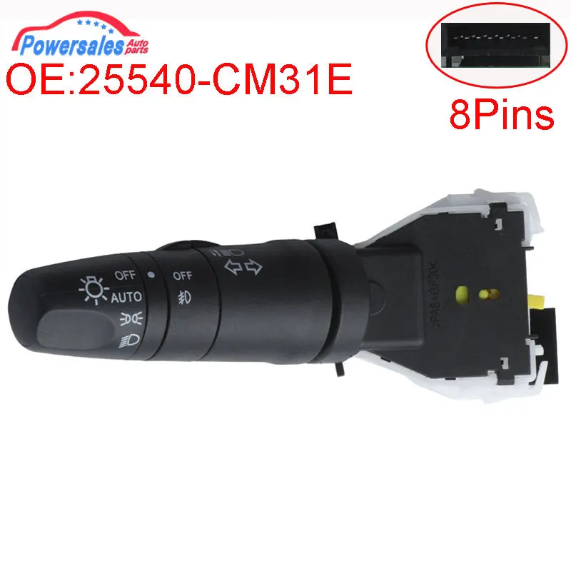 車のヘッドライトターンシグナルスイッチ、nissan-armada、tiタン、フロンティア、インフィニティg35、qx56、25540-cm31e、25540cm31e、新品