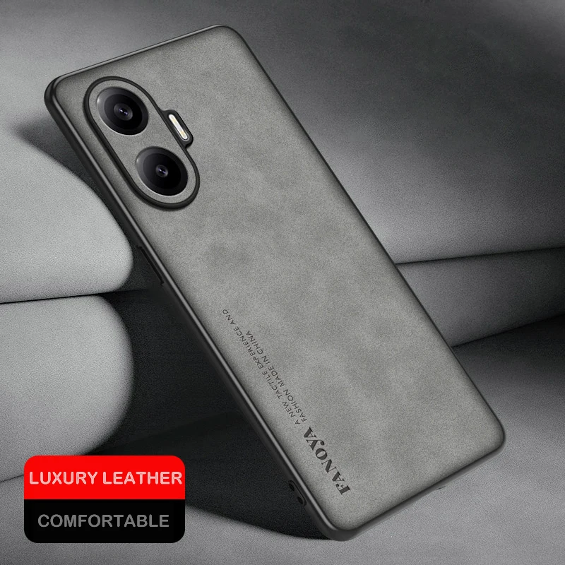Case for Xiaomi Redmi Turbo 4 Pro Protect Lens Lambskin Leather Shell Coque for Turbo4 3 Cover TPU Soft Bumper Shockproof Funda