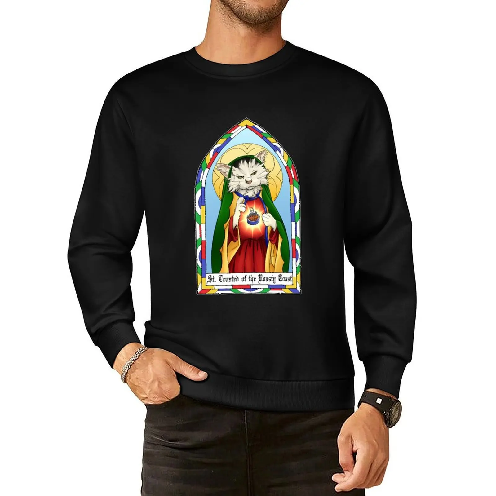 Saint Toasted Pullover Hoodie men's winter sweater men's clothing blouse anime clothing new sweatshirts