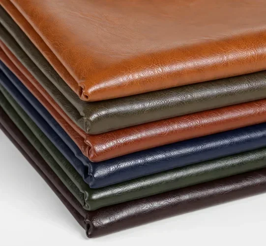 High-grade Artificial Leather Fabric By The Meter for Sofa Covers Bags Sewing Plain Furniture Decoration Cloth Soft Comfortable