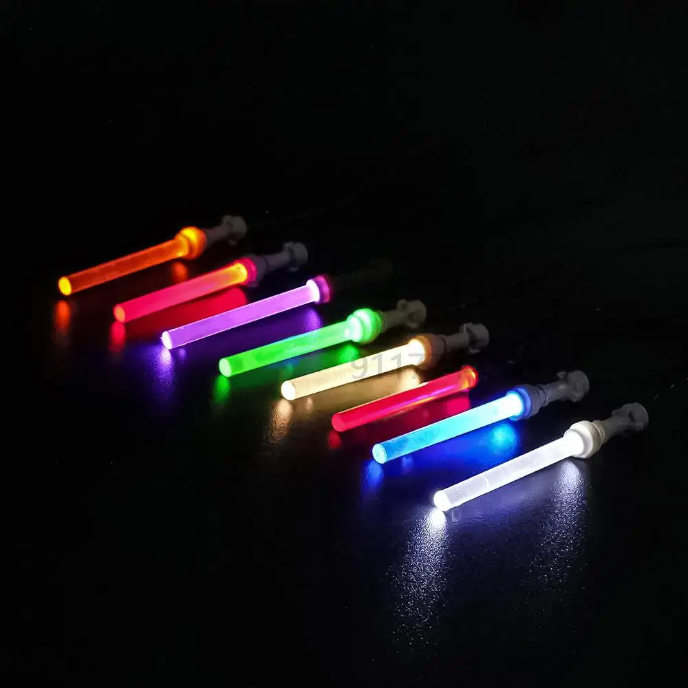 LED Bricks Action Figures Lightsaber Accessories DIY Movie Warrior Sword Arms War MOC Light Sword Blocks Parts Toys For Children