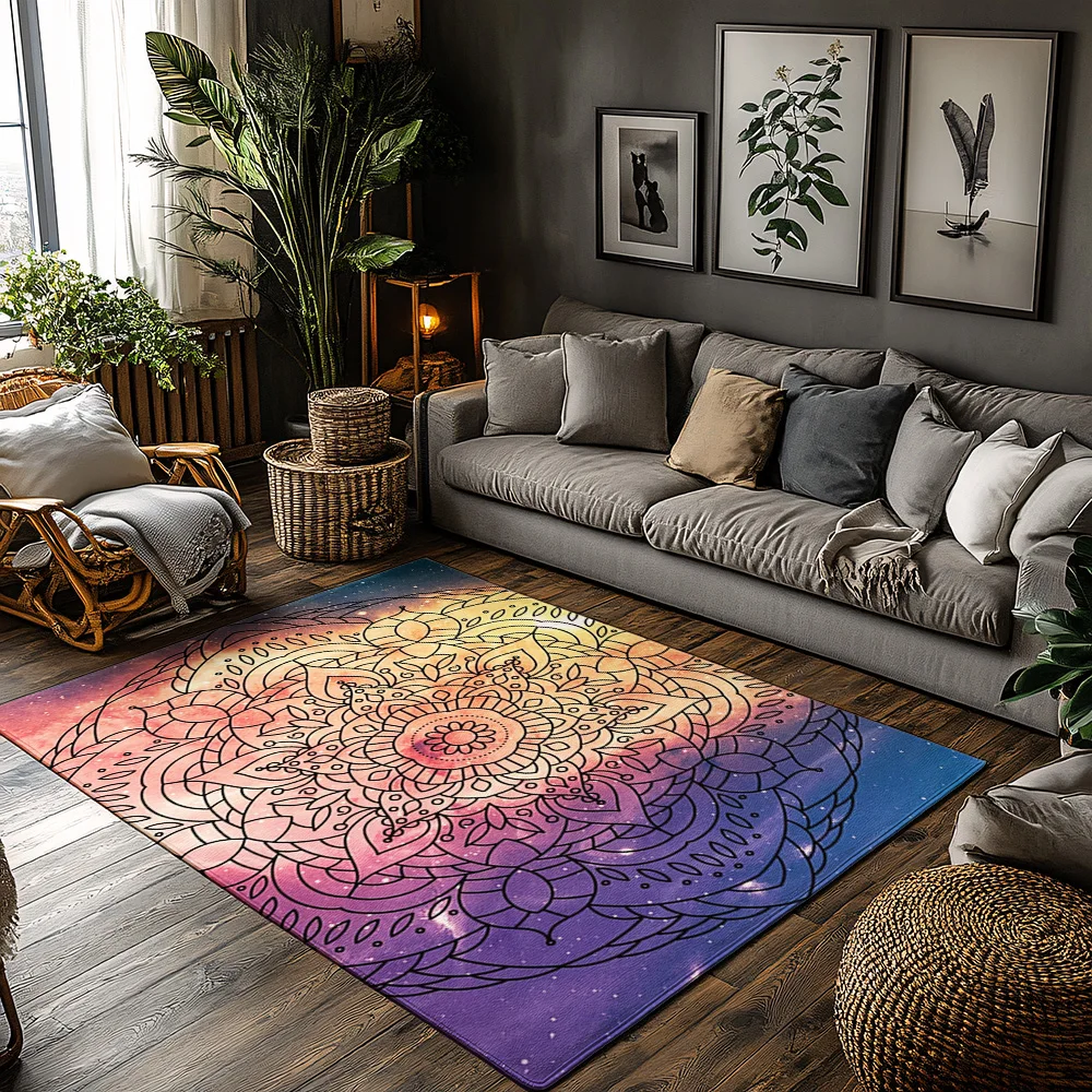 

Ковер Galaxy Нескользящий коврик для двери Моющийся напольный коврик Домашний декор Коврик для гостиной Абстрактное космическое искусство Входные коврики Современный дизайн