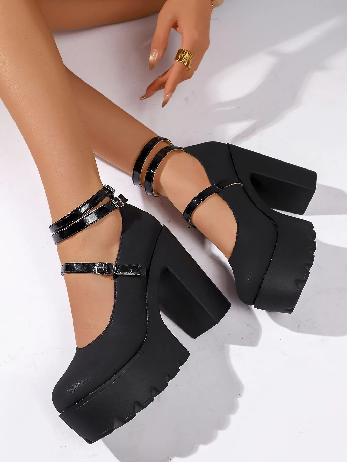 High Heels Damen Mary Janes Schuhe Frauen Plateau Mode Sandalen Sommer Neue Kleider-Lolita-Schuhe Chunky Pumps Zapatos Mujer – Detail 24