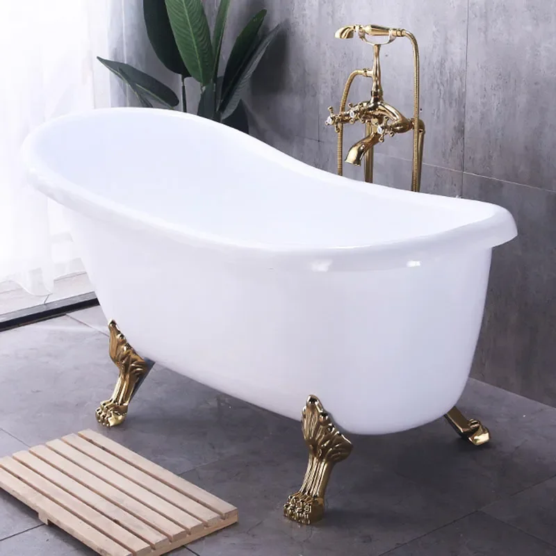 Freestanding Acrylic Bathtub for Hotel Spa Club European Style Soaking Tub North American Design Independent Bath
