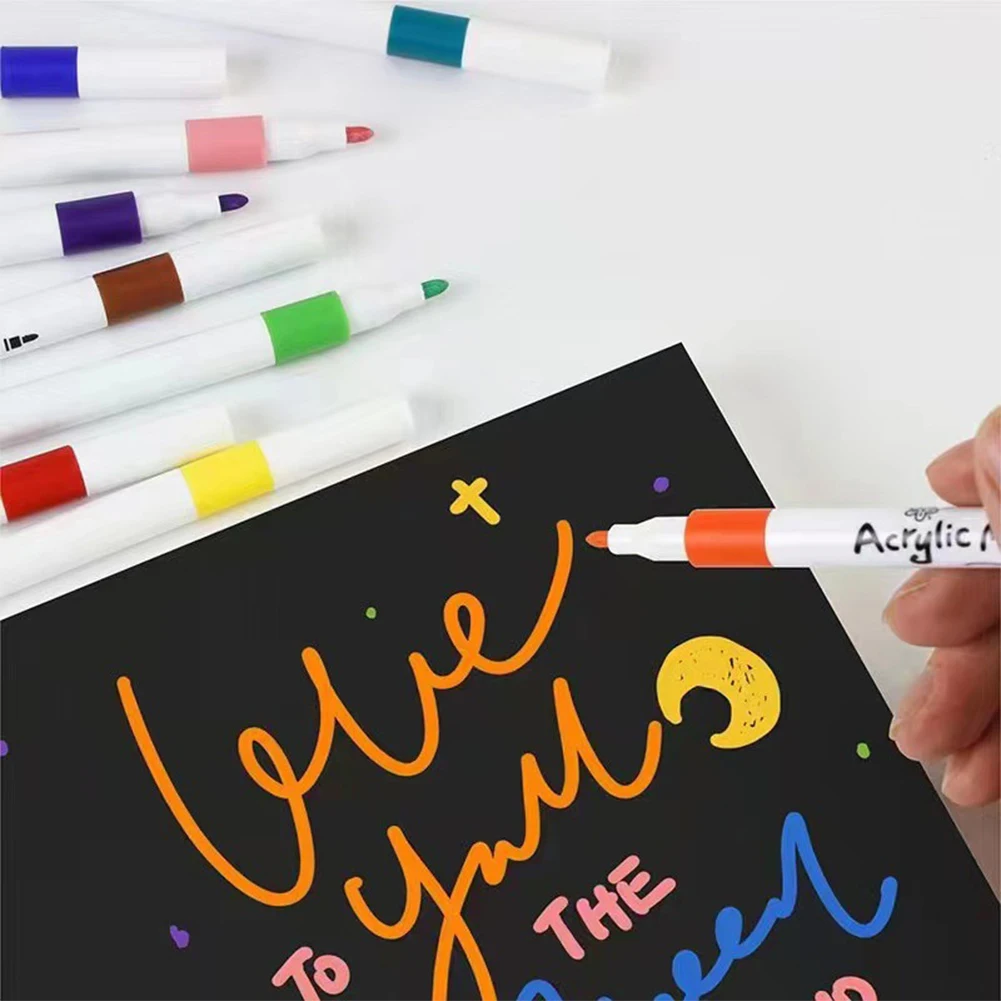 

Акриловые маркеры-краски для творчества, набор для рукоделия, тонкие ручки для рисования, разноцветные маркеры для рисования на камнях, керамике, стекле, дереве