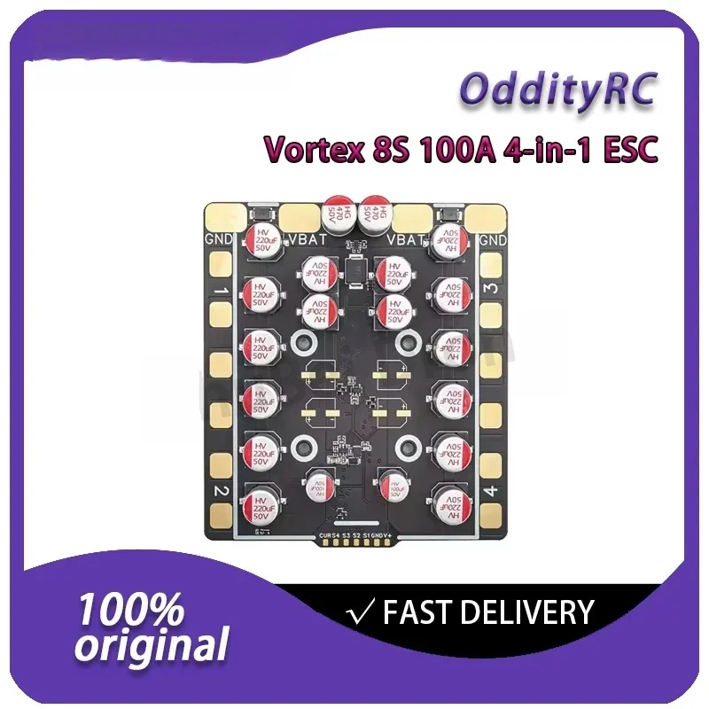 OddityRC Vortex 8S 100A 4-in-1 ESC BLS Bluejay Firmware 3-8S Lipo 120A Burst DShot600 Brushless ESC for FPV Cinematic Drone
