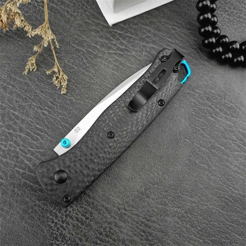 HUAAO 535 S35V Blade Carbon Fiber Handle Folding Knife Wilderness Pocket Knife Outdoor Camping Knives Tactical Tool