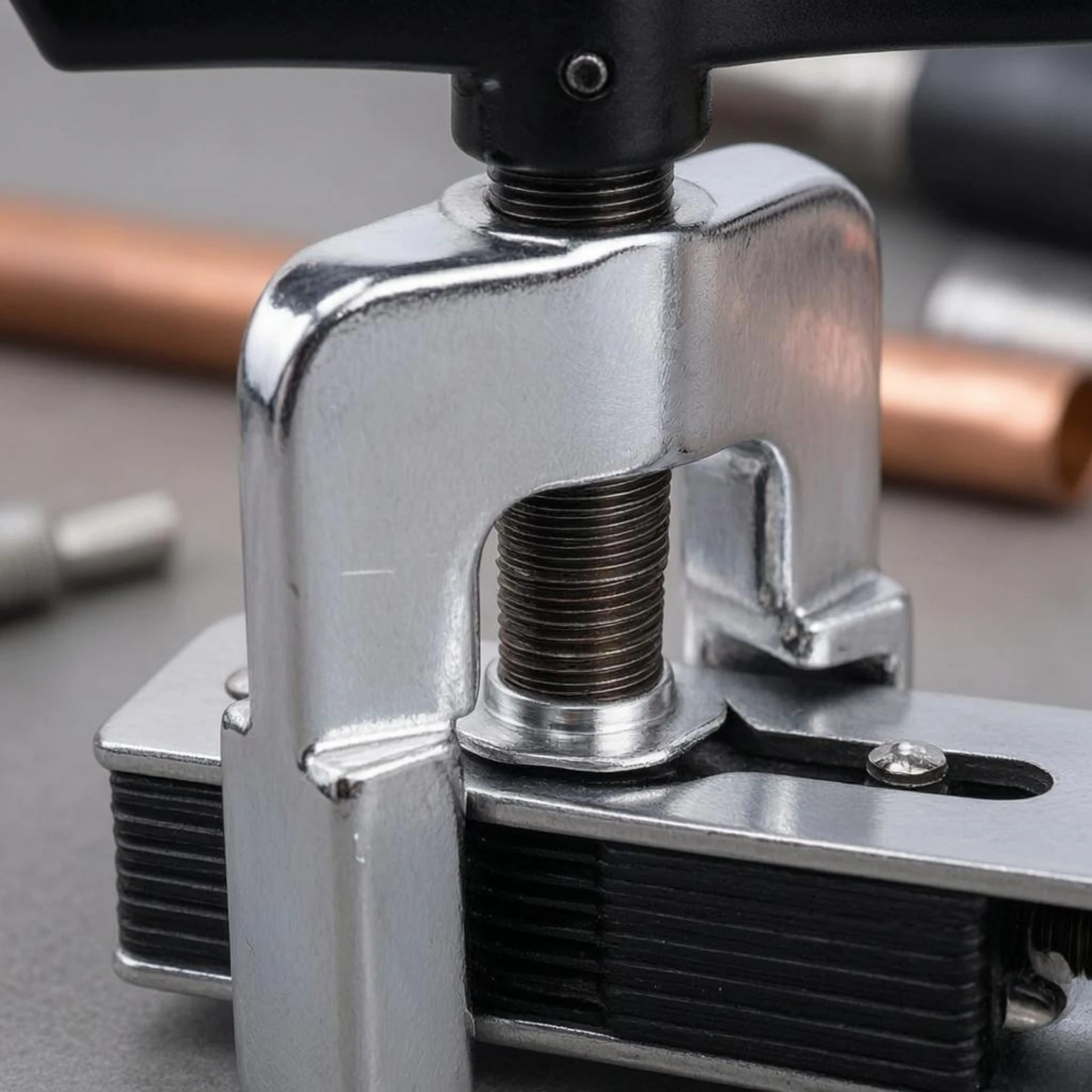 Copper Tube Flaring Tool Metal Manual Tube Flarer T-Handle Flaring Tool Threaded Clamp Easy to Use