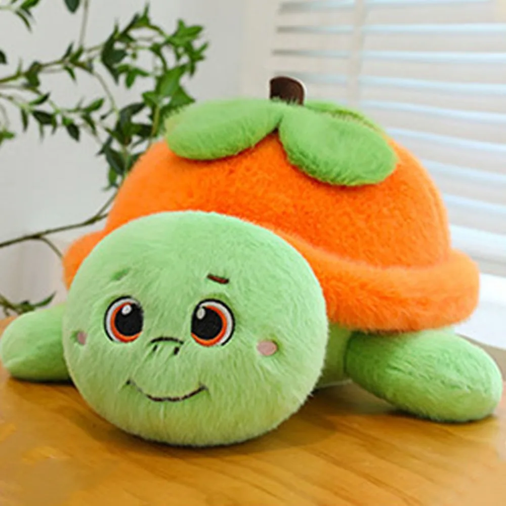 

Persimmon Tortoise Plush Toys Fluffy Pumpkin Turtle Stuffed Doll Cartoon Cute Turtle Animal Doll Kids Birthday Christmas