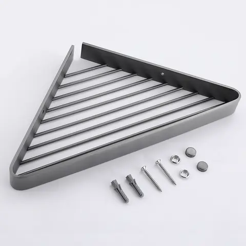 बाथरूम शेल्फ कॉर्नर शावर शेल्फ स्क्रू के साथ 304 स्टेनलेस स्टील कॉर्नर ऑर्गनाइज़र स्टोरेज हैवी-ड्यूटी खोखला शैम्पू रैक 10 best sales कोने की शेल्फ बाथरूम - №7