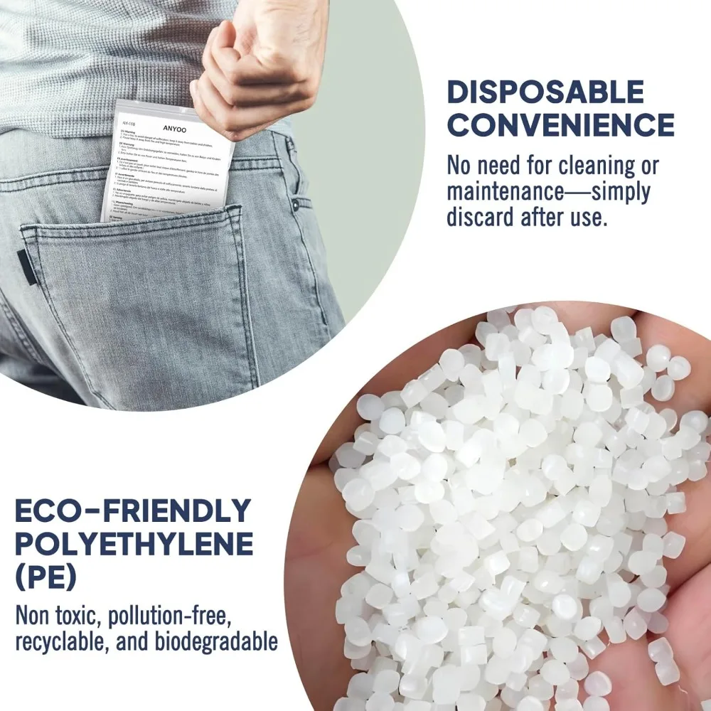 معطف مطر للاستعمال مرة واحدة من ANYOO للبالغين، معطف واق من المطر للطوارئ مقاوم للماء وخفيف الوزن وقابل للتعبئة للمناسبات الخارجية والمشي لمسافات طويلة والسفر