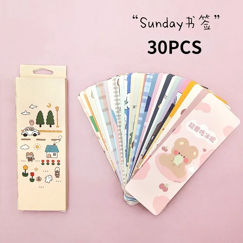 30 pcs/set Warm series Cute Cartoon Paper bookmarks bookmarks for books/Share/book markers/tab for books/stationery Kawaii Gift