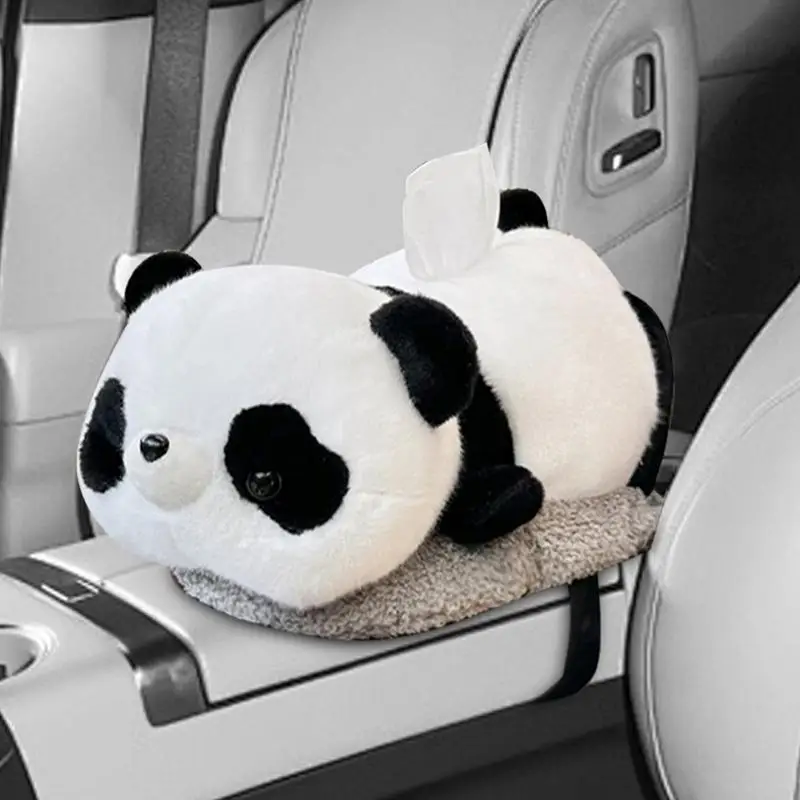 Car Napkin Box Plush Animal Car Tissue Box Holder With Charcoal Pack Design Napkin Tissue Dispenser Holder For Car And Home