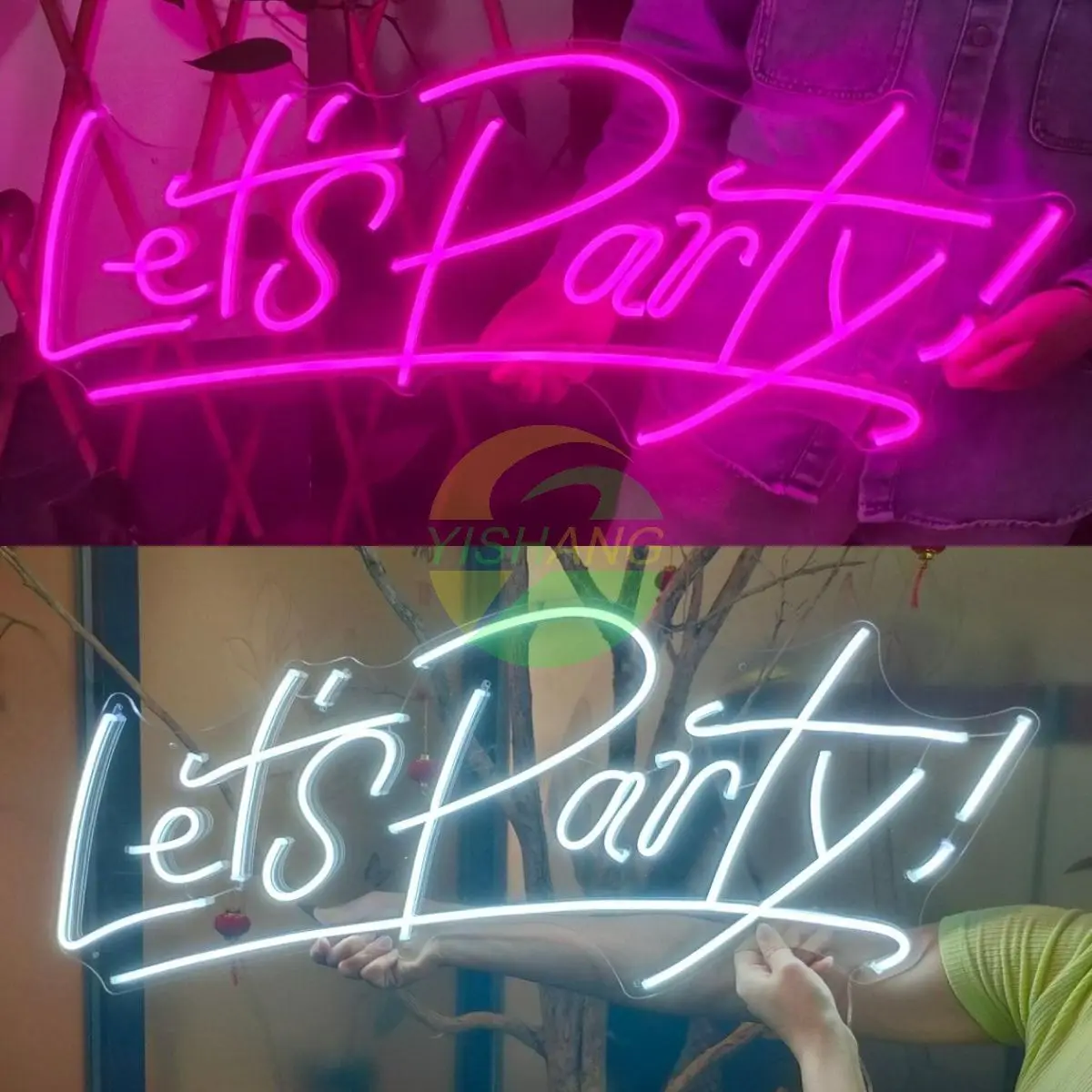 Let’s Party Neon Light Sign Aesthetic Custom Decoration Hanging Wedding Decor Birthday Party Art Font Celebration Party