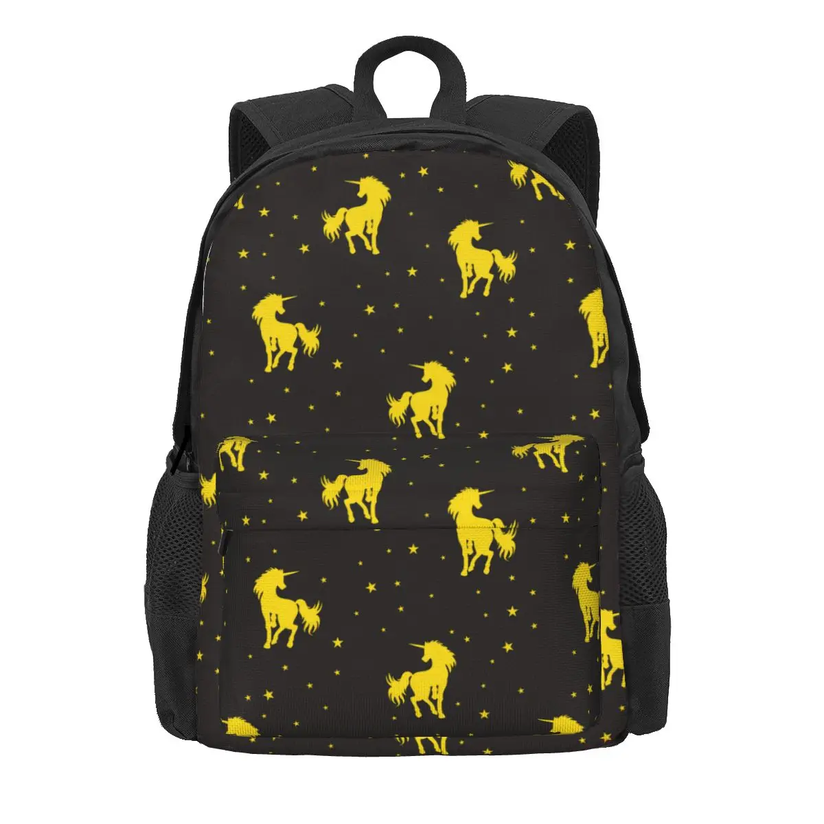 

Unicorn Animal Women Backpack Trend Children School Bag Golden Computer Mochila Teenage Waterproof Polyester Shoulder Bag