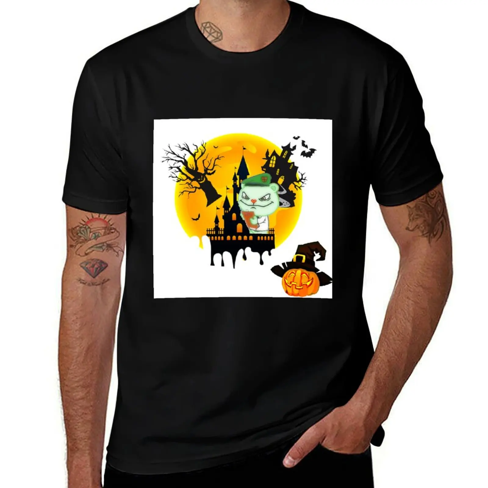 Красочный и уникальный дизайн фанатов Flippy для Хэллоуина Happy Tree Friends — Волшебная футболка