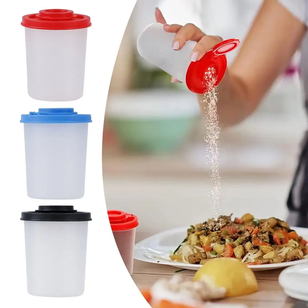 Durable Mini Salt and Pepper Spice Shaker Dustproof Plastic Spice Container Insect-proof Seasoning Tools Kitchen