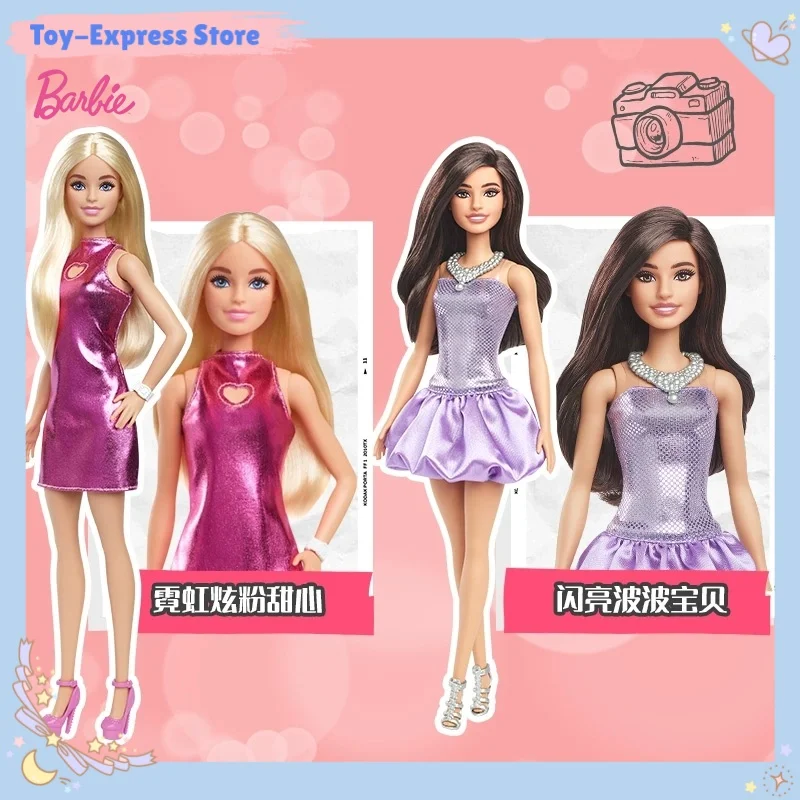 

Кукла Барби Модницы, красивая блондинка, волнистая, полностью волосы, платье, аксессуары, наряд, коллекционные детские игрушки, подарок на день рождения