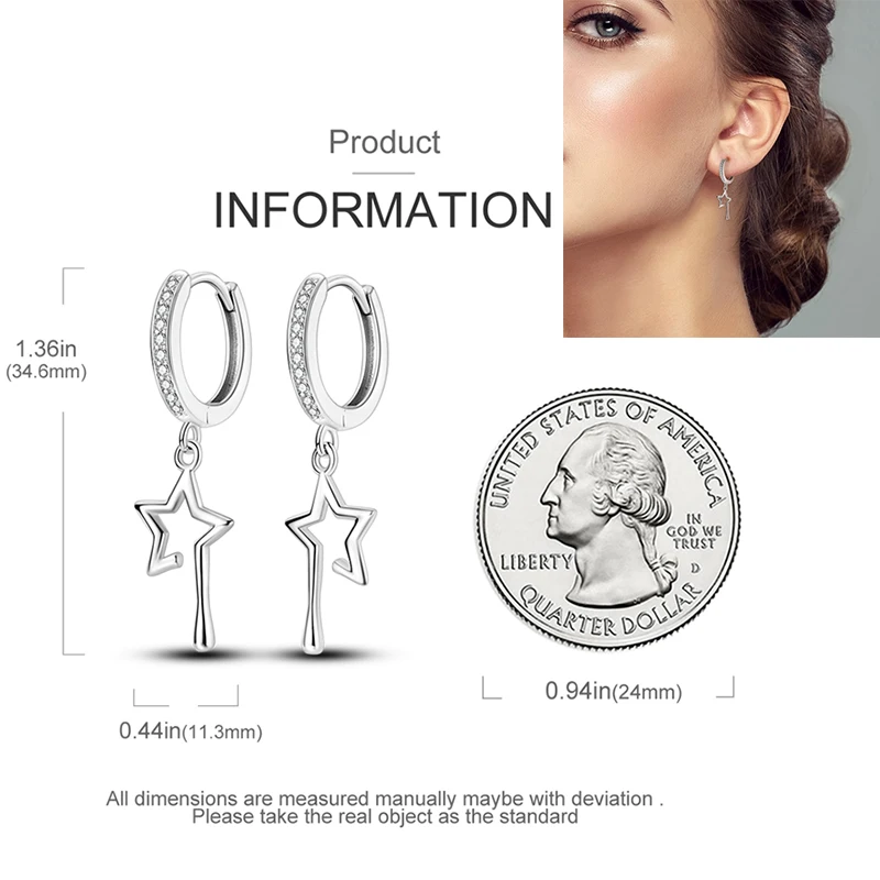Original 925 Sterling Silver Eardrop Earrings Simple Snake Bone Pattern Hoop Earrings For Women Wedding Birthday Gift