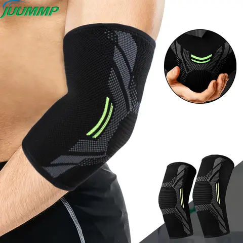 Suporte de cotovelo elástico ginásio esporte cotovelo almofada protetora absorver suor esporte basquete vôlei tênis braço manga cotovelo cinta