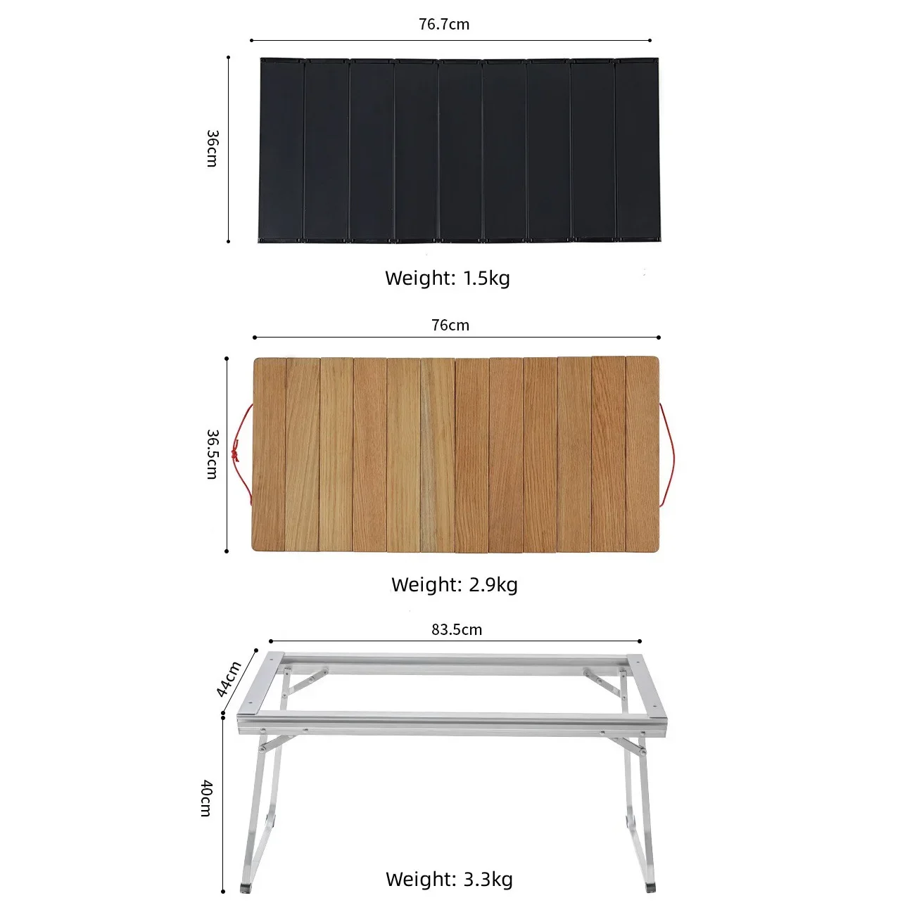 Tryhomy Aluminum Alloy Table Camping Folding Table Barbecue Combination IGT Table Portable Outdoor BBQ Picnic Table New