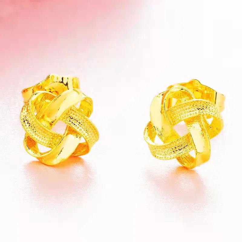 18K gold (AU750) exquisite jewelry earrings for women, fashionable and versatile earrings, Valentine's birthday gift