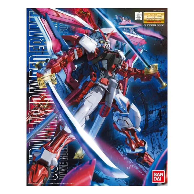 Bandai Gundam Model Kit Anime Figure MG 1/100 MBF-P02 Gundam Astray Red Frame Action Figures Toys Collectible Gifts for Children