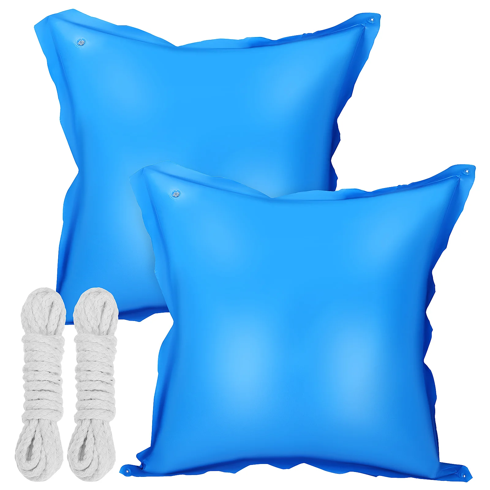 2 Pcs Beach Swimming Pool Air Pillow with Cotton Rope Set Inflatable Balloons Pillows Pvc Thick