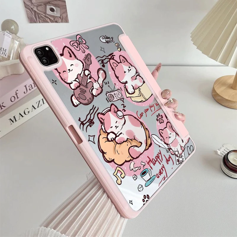 Musical Cat Smart Case dla IPad 6th 5th 8th 9th Gen 10.2 IPad Air 11 11th 11 2025 Pro 11 10.5 Cover IPad Air 5 4 10th 10.9 Funda — zdjęcie produktu 5