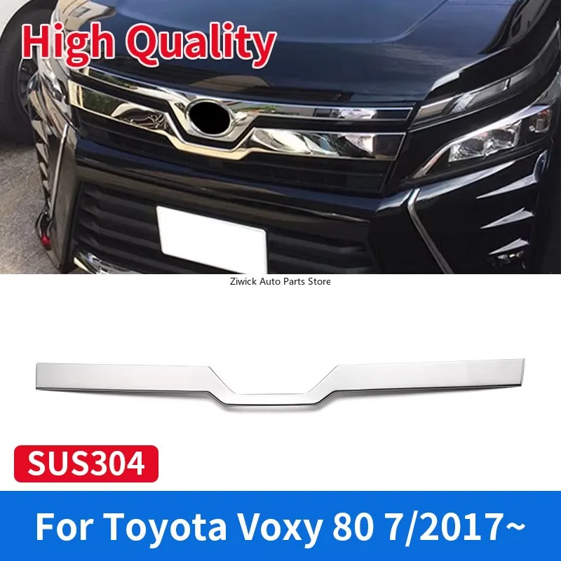 

1 Pcs Front Emblem Trim for Toyota Voxy 80 2017 High Quality Stainless Steel Chrome Car Styling External Accessories
