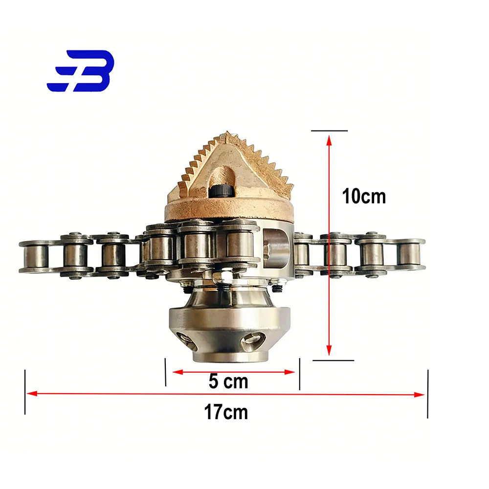 High Pressure Pipeline Dredging Nozzle Diamond Tip Rotating Sewer Cleaner Remove Grease Sewer Drain Nozzle with Chain Cutting