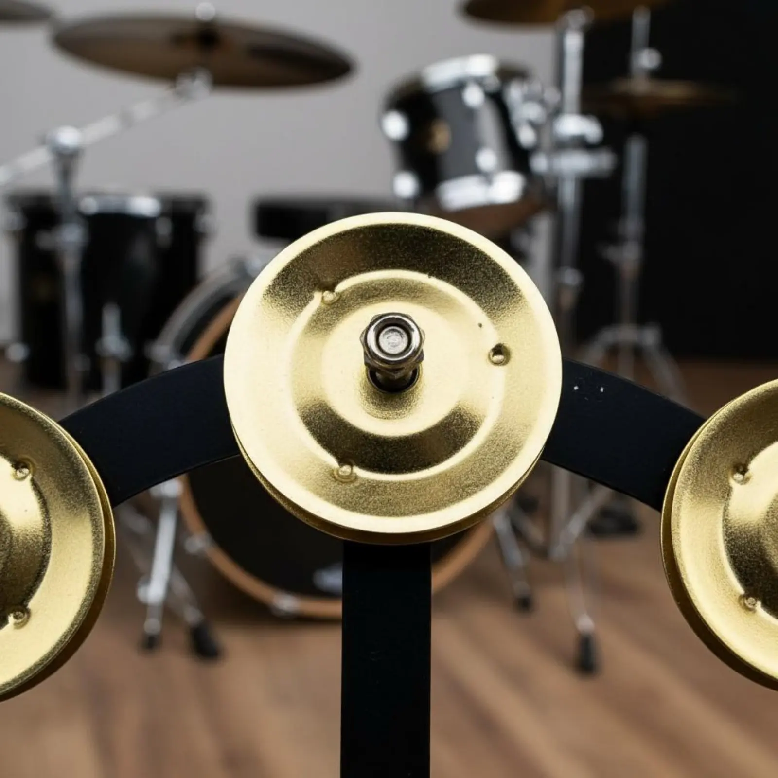

Hi-Hat Tambourine Easy to Install Mountable Hi-Hat Tambourine Brass Jingle Disc Metal Jingling Discs Music Accessory