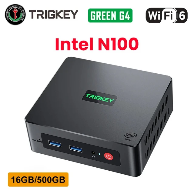 TRIGKEY Green G4 Mini PC Win11 Intel 11th Gen N100 with 16GB DDR4 500GB SSD  1000M LAN Wifi6 BT4.2 4K 60Hz Mini Computer Desktop