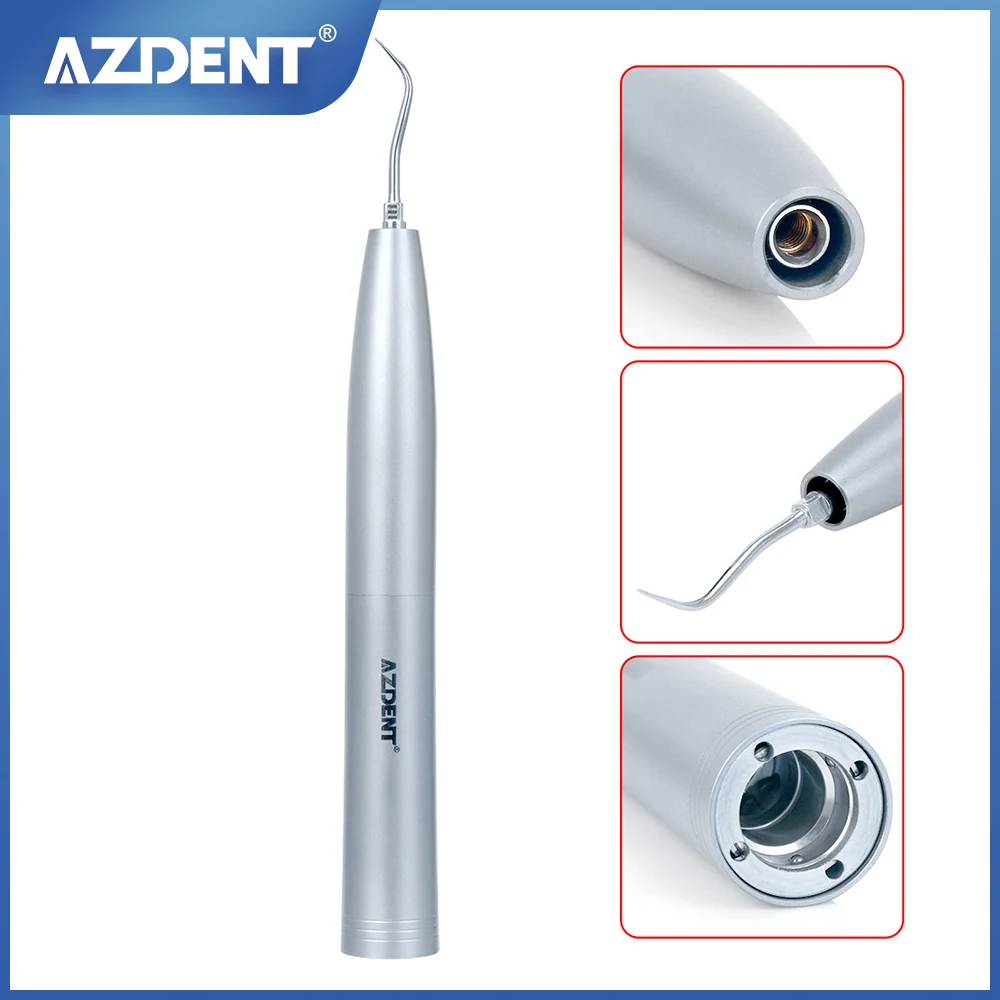 AZDENT Dental Air Scaler Handpiece Sonic S Integrated Spray Scaling Removal Calculus Stain with 3 tips