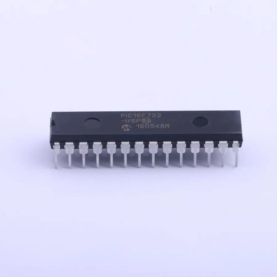 MCU 8-bit PIC16 PIC RISC 3.5KB Flash 2.5V/3.3V/5V 28-Pin SPDIP Tube - Rail/Tube   PIC16F722-I/SP