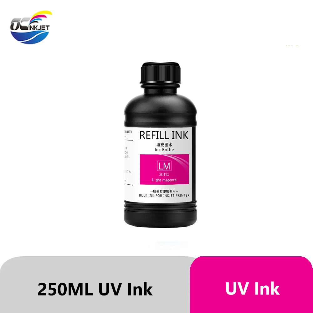 OCINKJET 250ML/Bottle CMYK White LED UV Ink For Epson DX5 DX7 Printhead Print R1900 R2000 Rl800 Printer