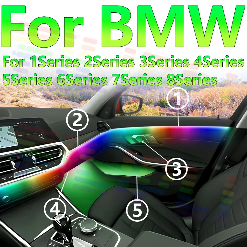 

HC 18in1 For BMW 1/2/3/4/5/6/7/8 Series Biofeedback Lighting – Adjusts Colors Based on Driver Heart Rate