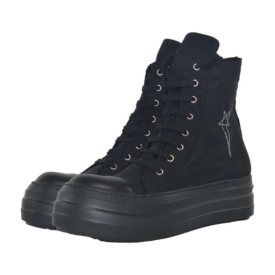 

Men High Top Shoes Platform Women Canvas Boots Luxury Lace Up Sneakers Zip High-TOP Height Increasing Autumn Shoe