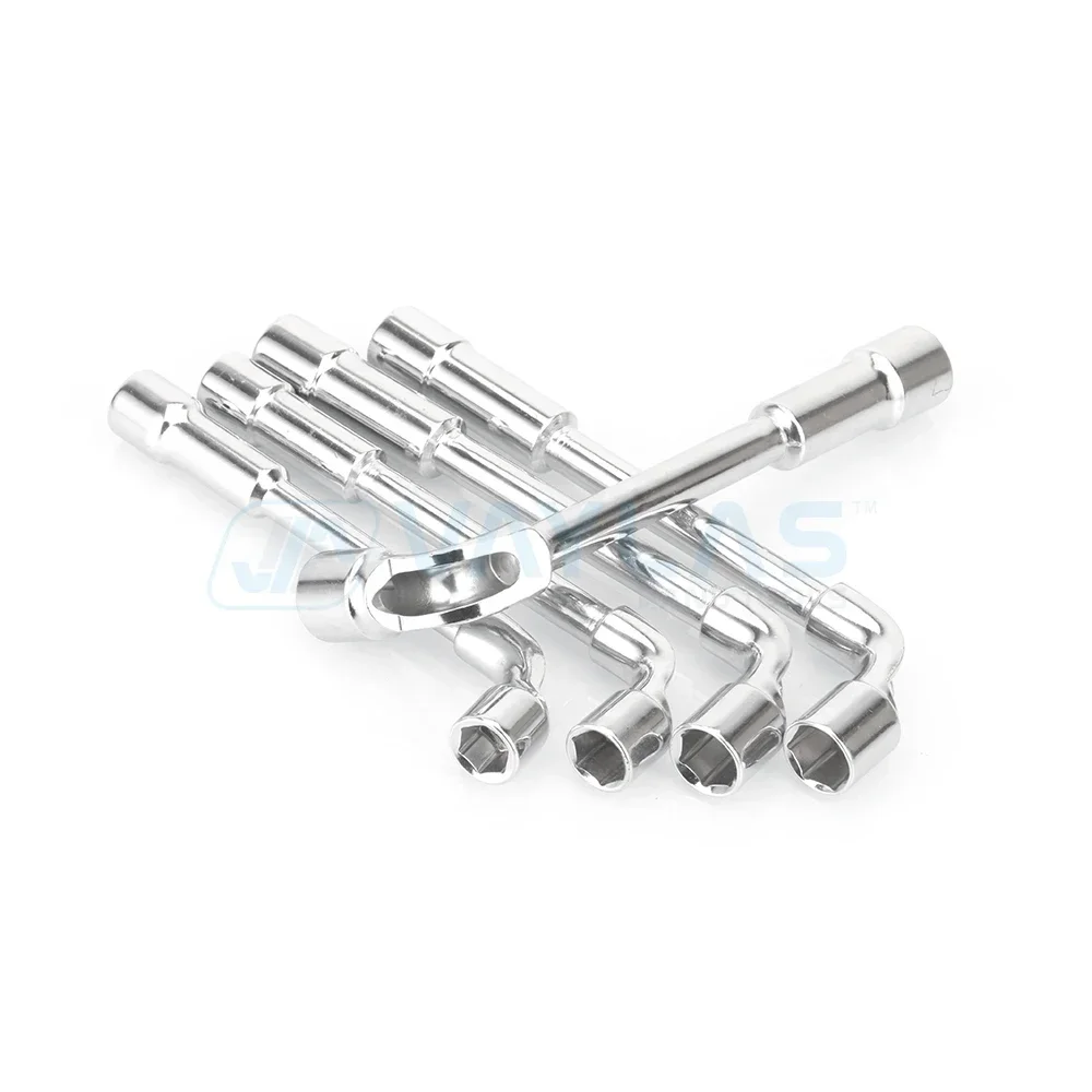 6-24mm L-Type Angled Socket Wrench Double Ended Nut Spanner with Thru Hole Multi-functional Socket Wrench Key Tools for Mechanic