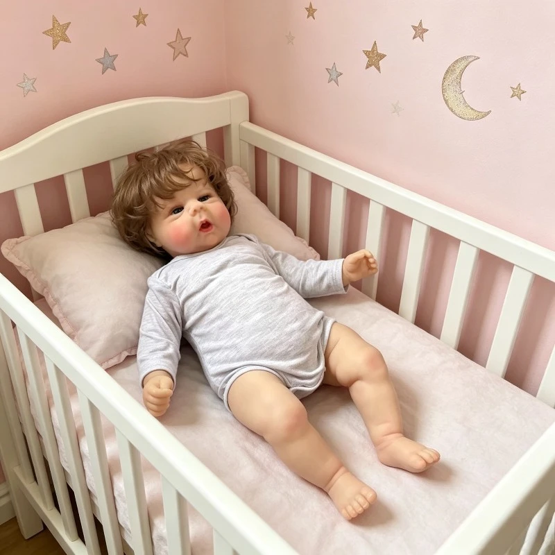

50CM Cotton Body Gounchi Handmade Real Looking Baby Dolls Hand Painted Skin with Visible Veins
