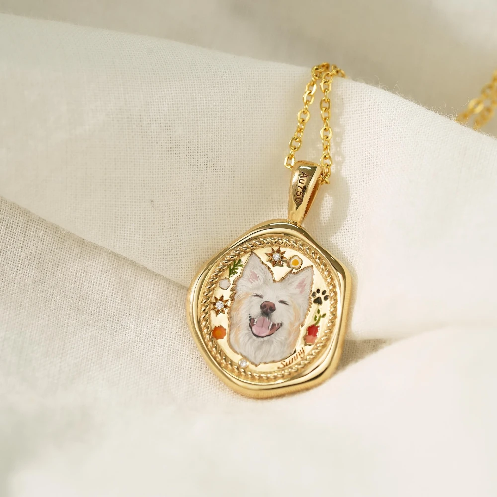 Neue einfache und beliebte DIY-Anhänger-Halsketten mit niedlichen Tiermotiven (Katze und Hund) für Frauen – Detail 6