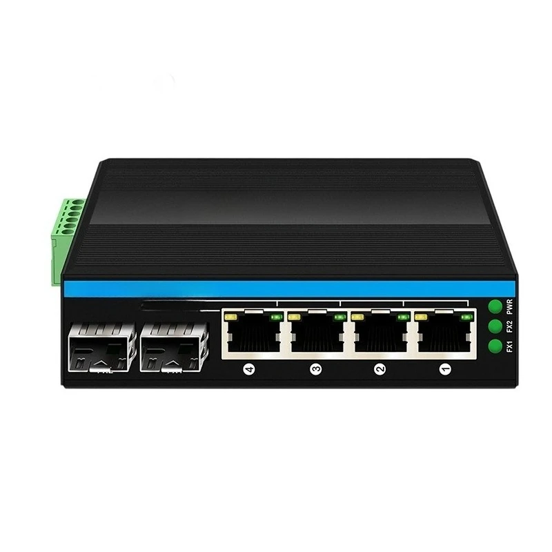 

Gigabit industrial grade 2 light 4 electro-optical switch plug and play lightning protection IP40 protection