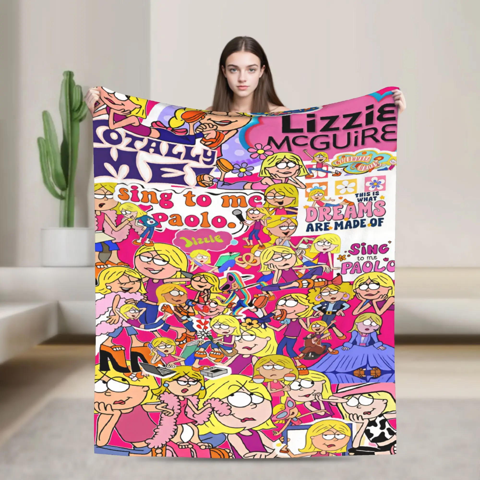 Lizzies Cartoon McGuires Blanket Quality Super Warm  Throw Blanket Winter Airplane Travel Couch Chair Sofa Bed Funny Bedspread