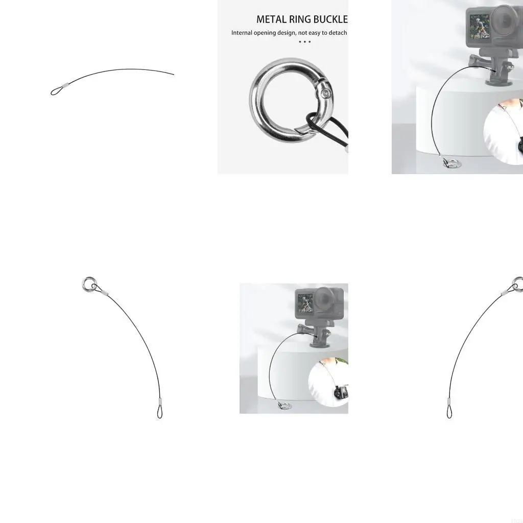 193A Safety Stainless Steel Tether Lanyard for Sj4000/Action/GO 3S Action Camera